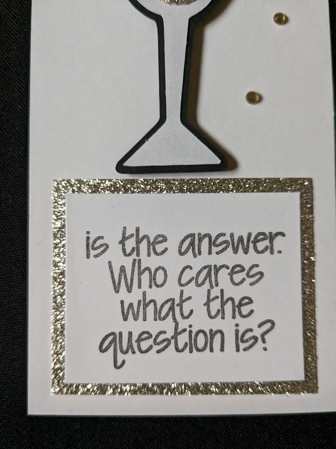 Wine is the Answer Bottle Gift Tag