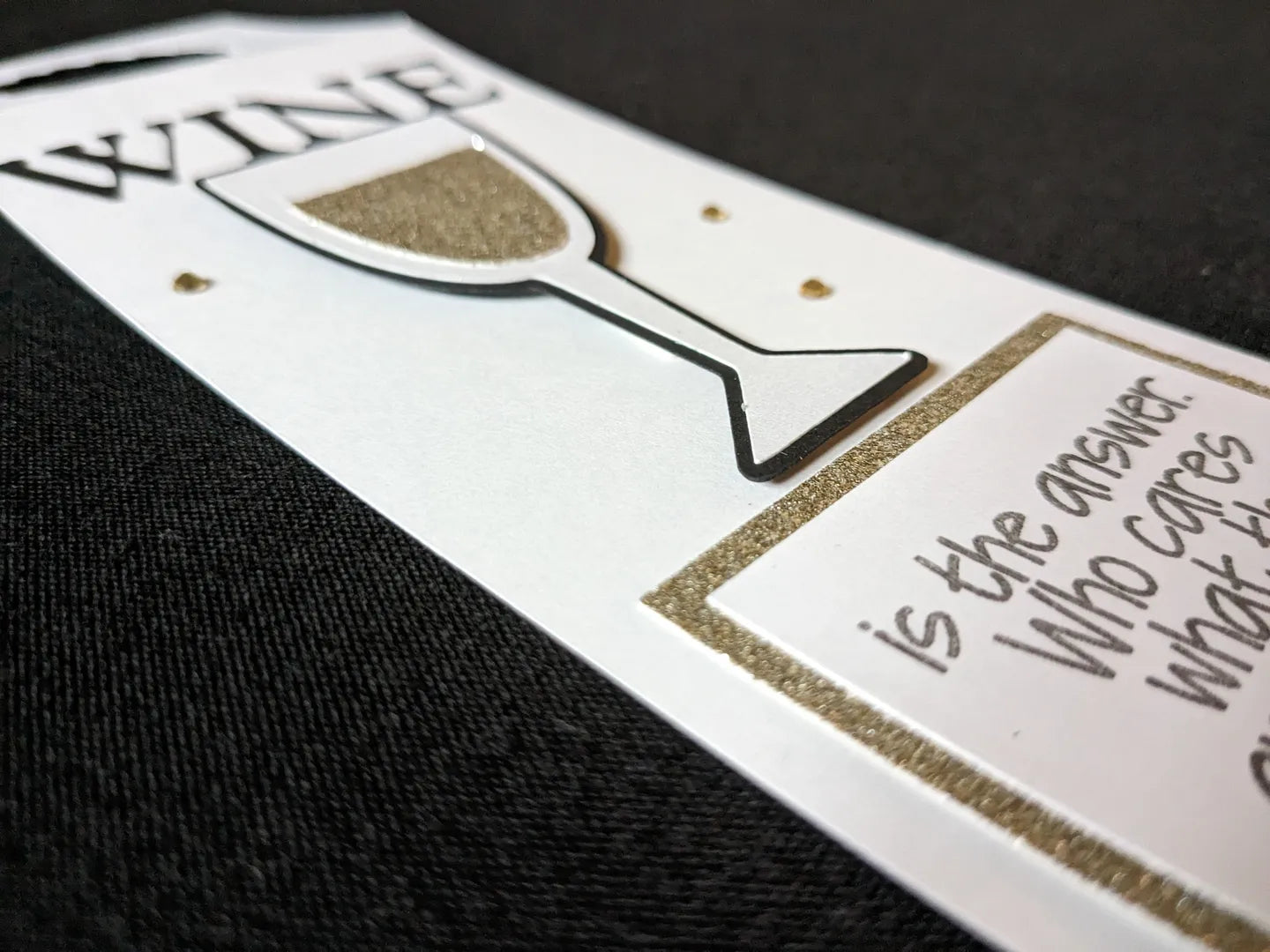 Wine is the Answer Bottle Gift Tag