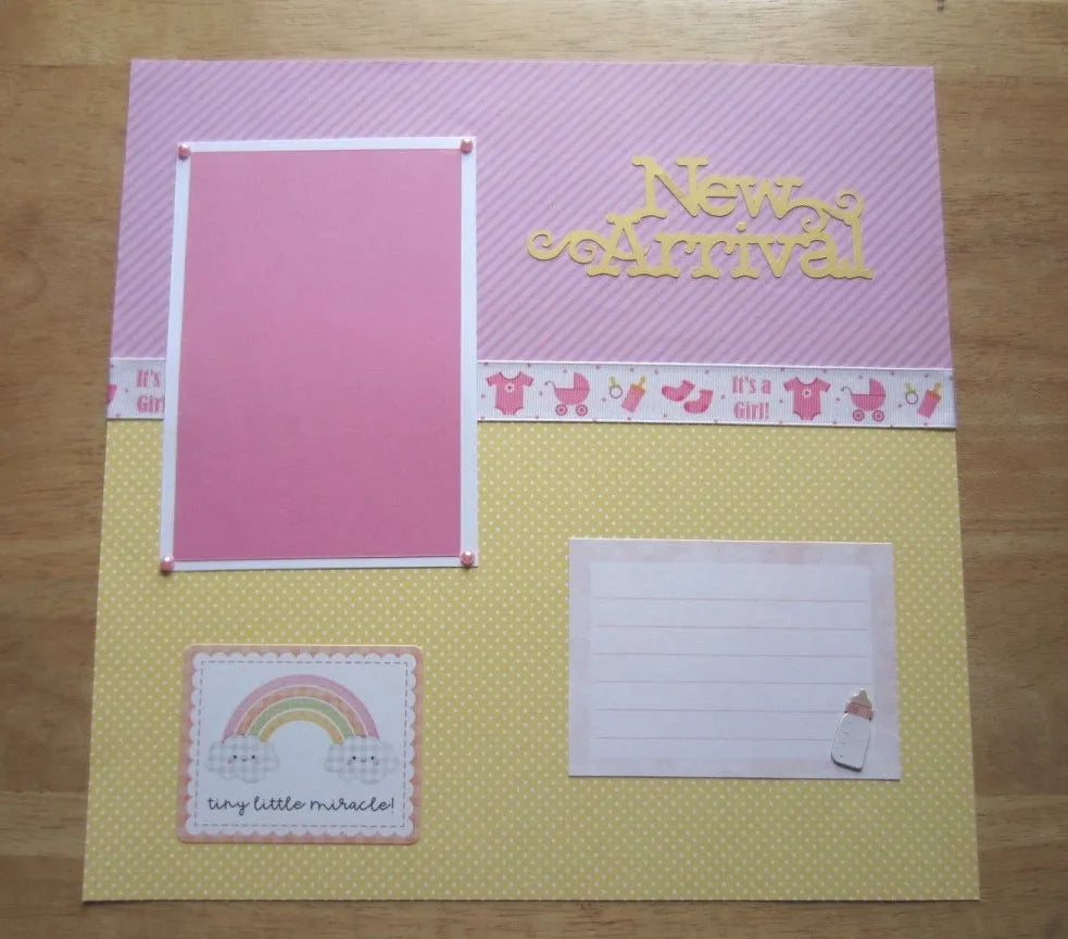 Baby Girl Scrapbook Page