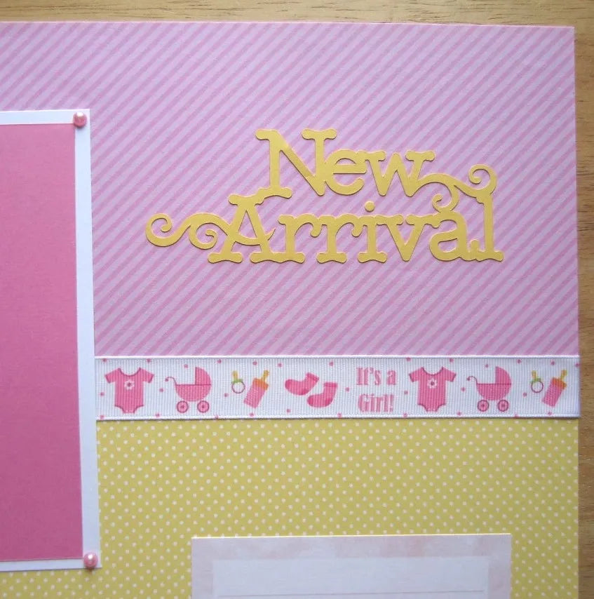 Baby Girl Scrapbook Page