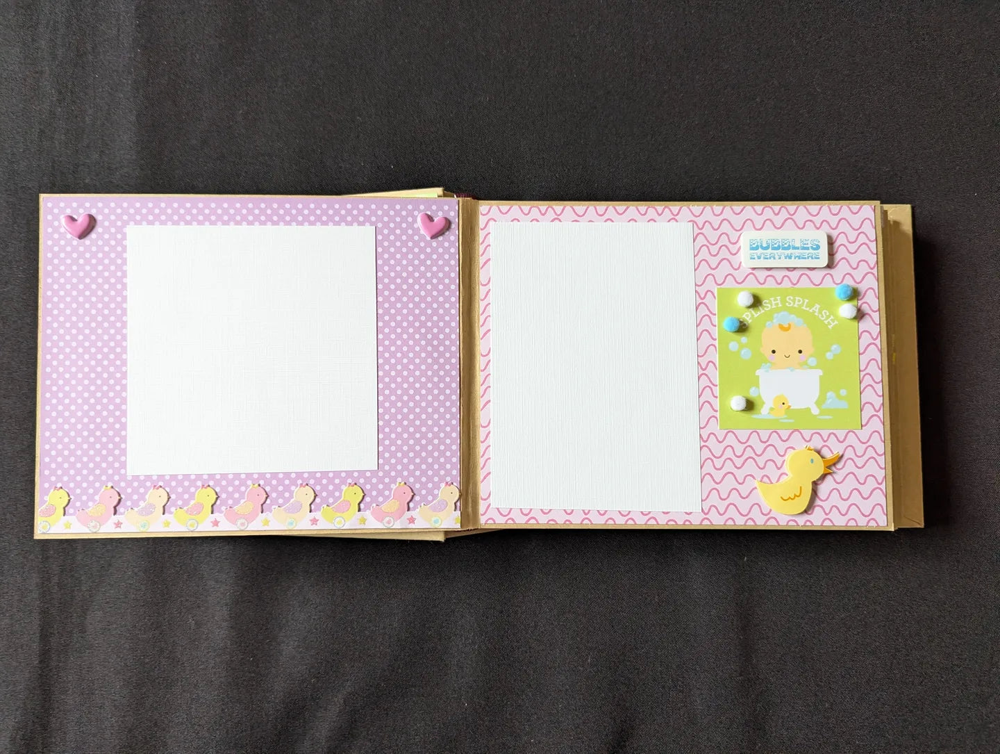 Premade Baby Girl Mini Album / Baby Girl Chipboard Album