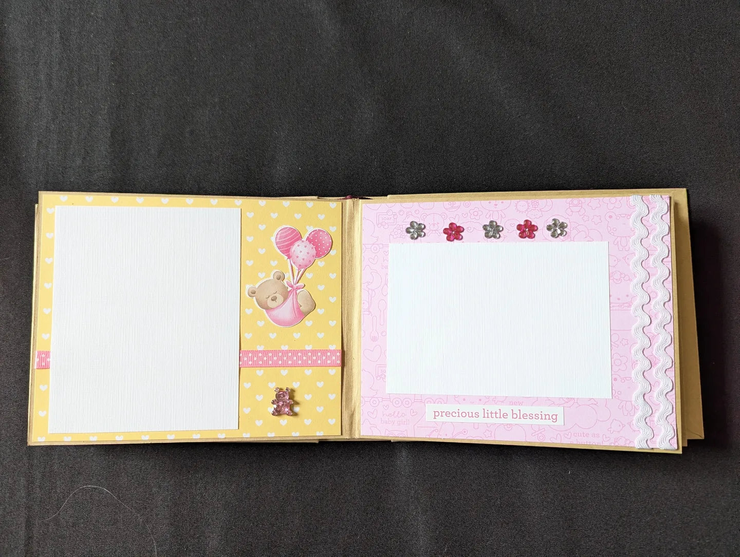 Premade Baby Girl Mini Album / Baby Girl Chipboard Album