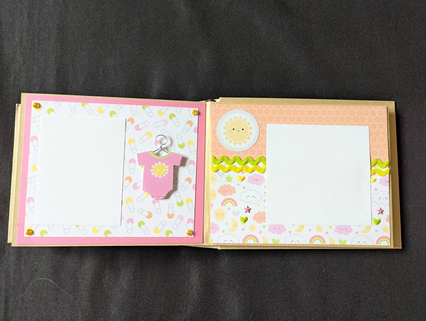 Premade Baby Girl Mini Album / Baby Girl Chipboard Album