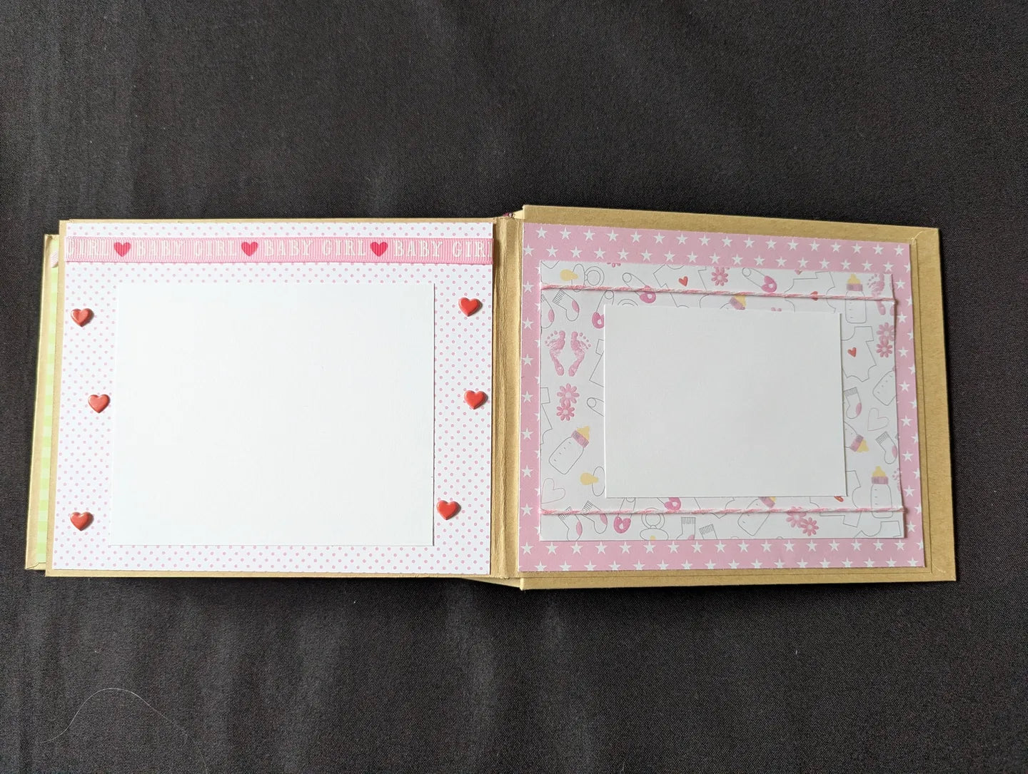 Premade Baby Girl Mini Album / Baby Girl Chipboard Album