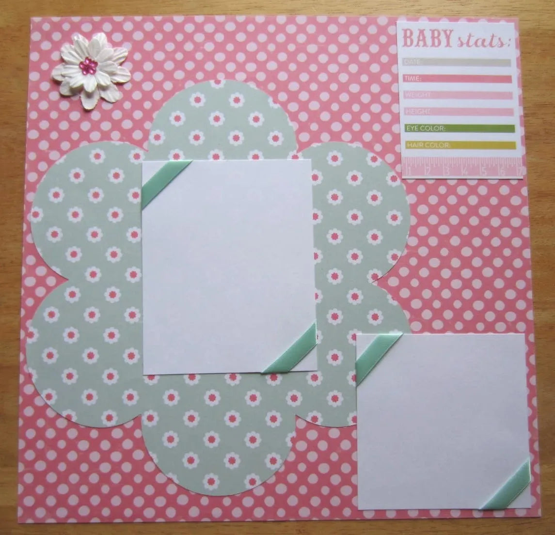 Baby Girl Scrapbook Page Set