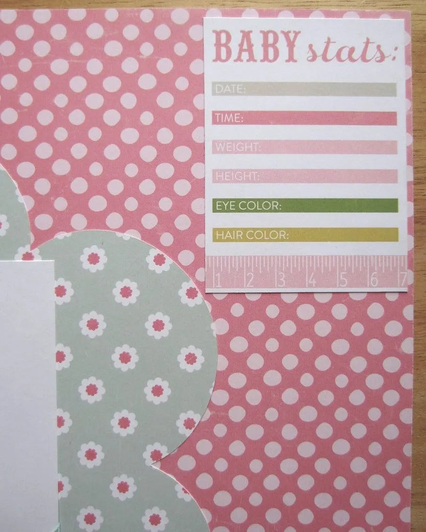Baby Girl Scrapbook Page Set