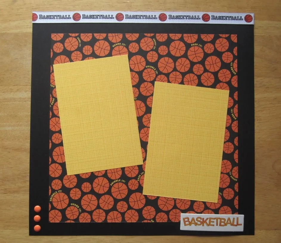 Basketball Scrapbook Page
