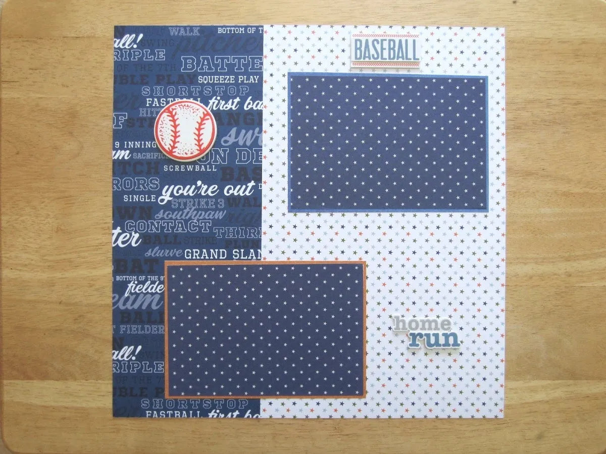 Baseball Scrapbook Page