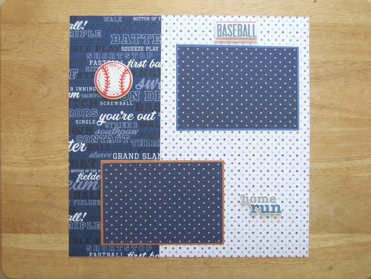 Baseball Scrapbook Page