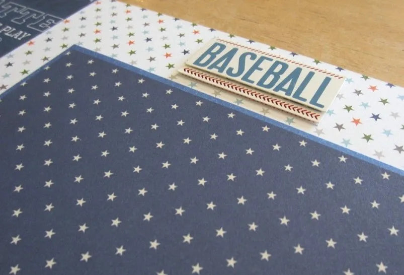 Baseball Scrapbook Page