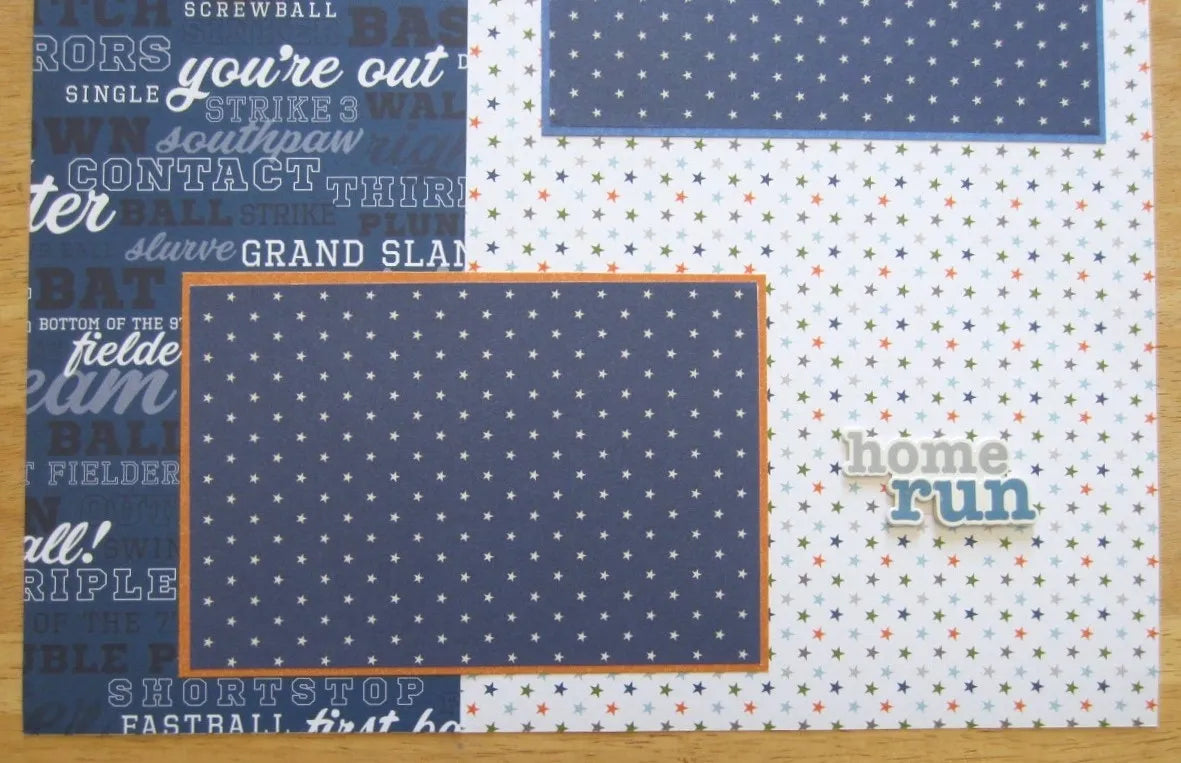 Baseball Scrapbook Page