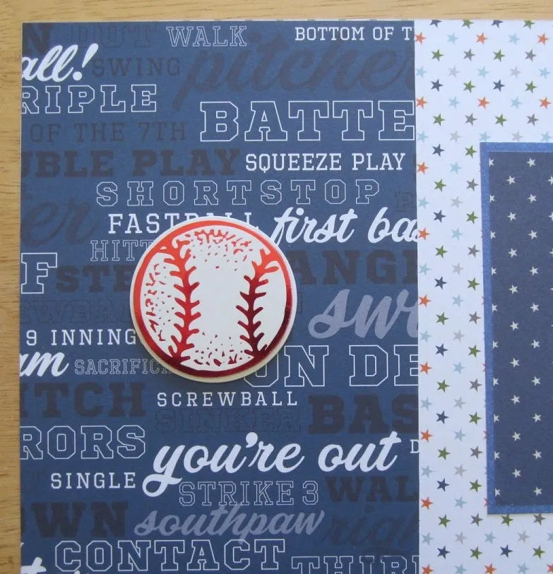 Baseball Scrapbook Page