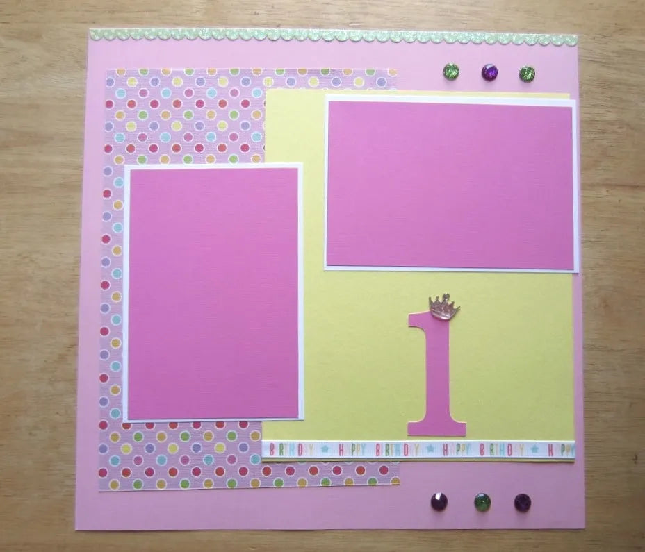 1st Birthday Scrapbook Page