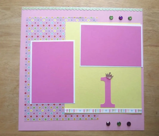 1st Birthday Scrapbook Page