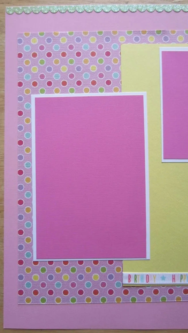 1st Birthday Scrapbook Page