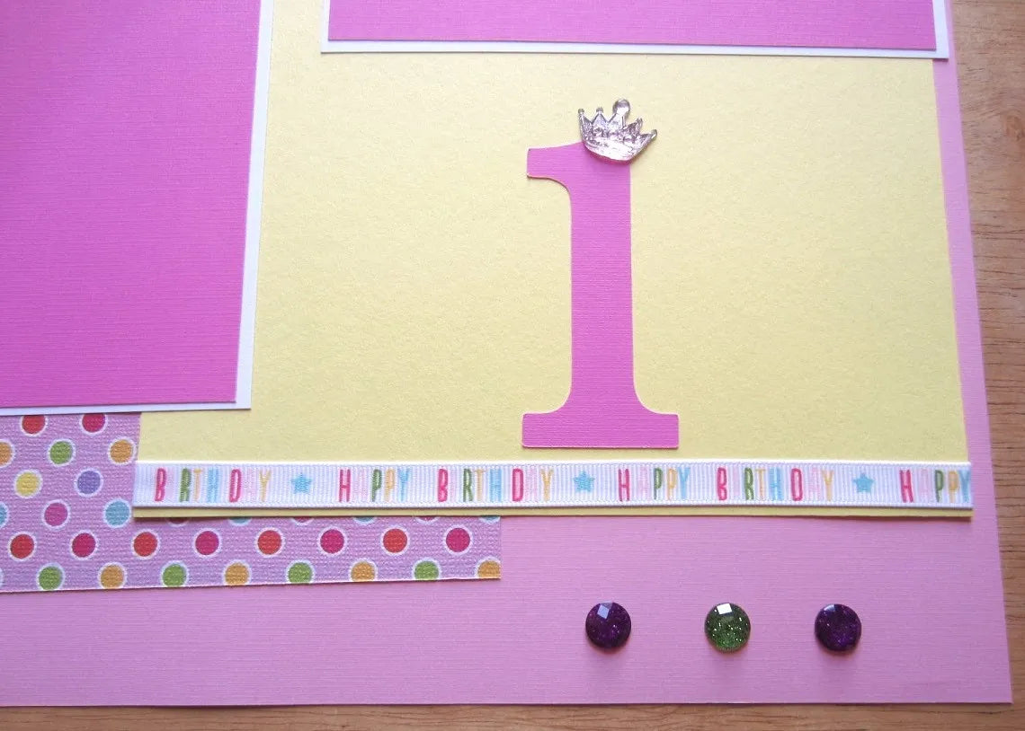 1st Birthday Scrapbook Page