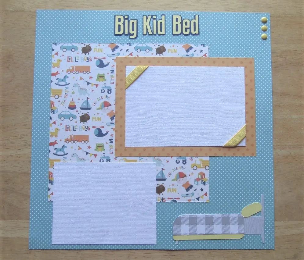 Big Kid Bed Scrapbook Page