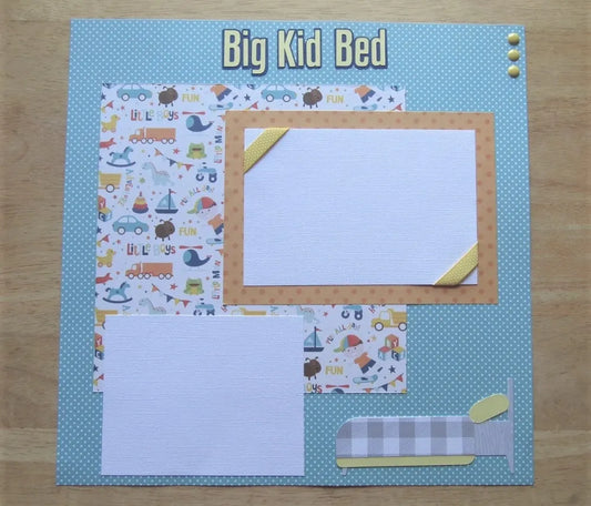 Big Kid Bed Scrapbook Page
