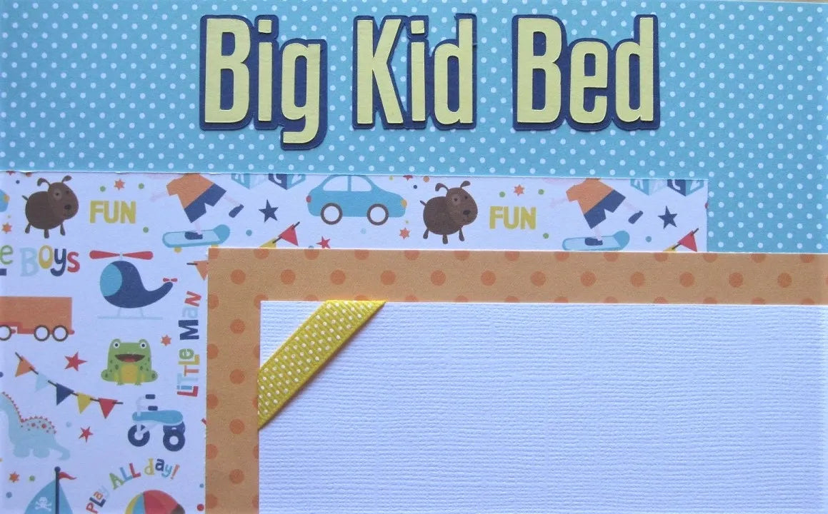 Big Kid Bed Scrapbook Page