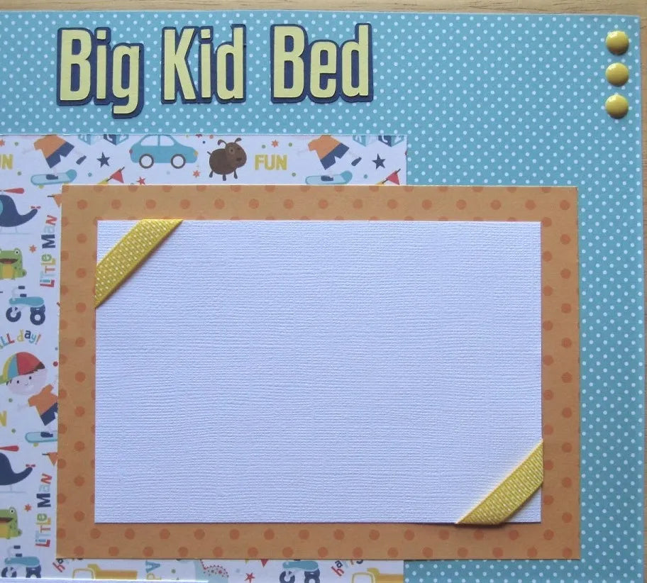 Big Kid Bed Scrapbook Page