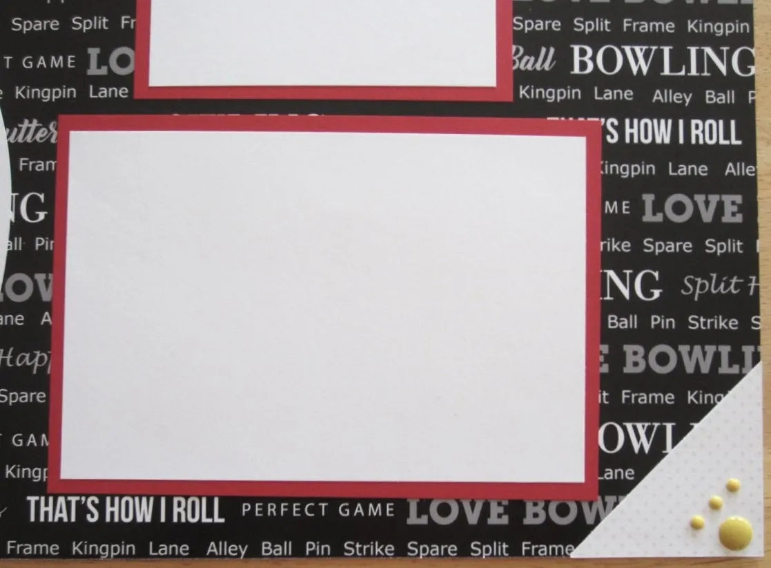 Bowling Scrapbook Page