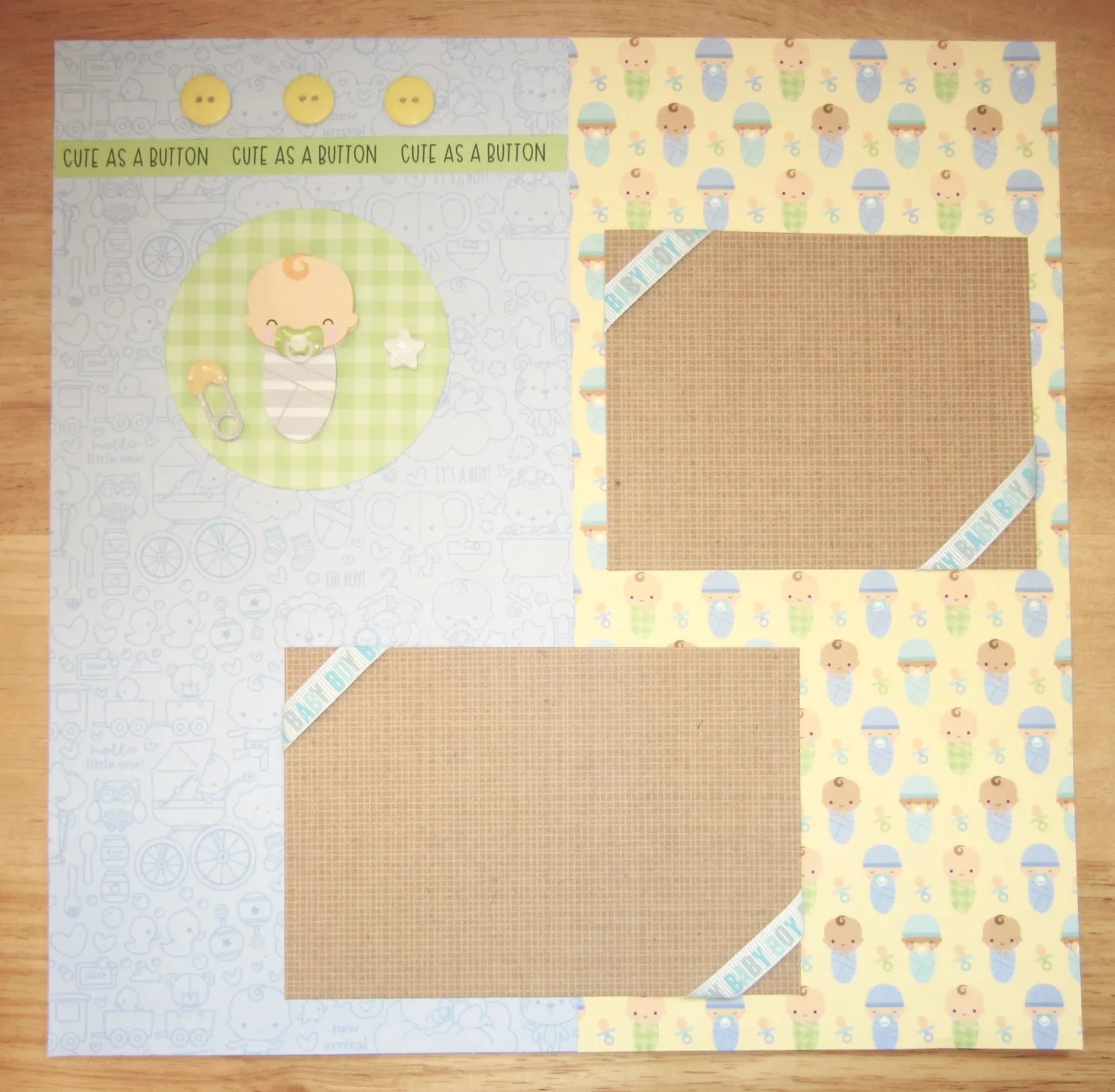 Baby Boy Scrapbook Pages Set
