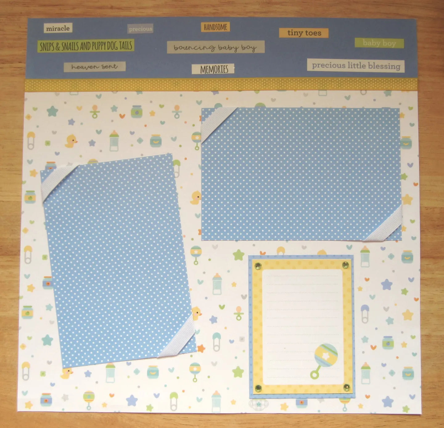 Baby Boy Scrapbook Pages Set