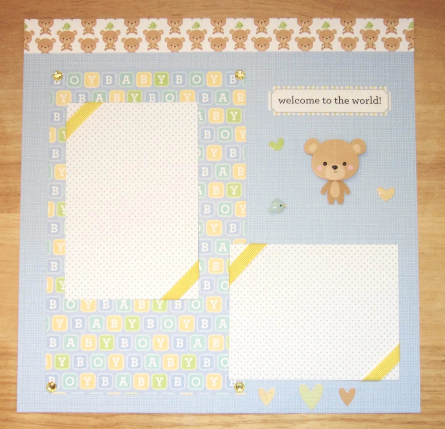 Baby Boy Scrapbook Pages Set