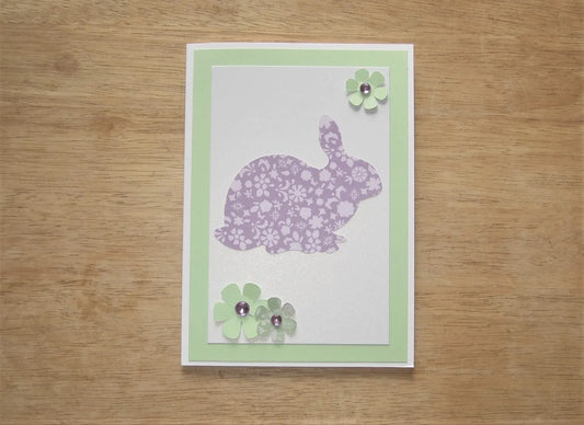 Purple Easter Bunny Card