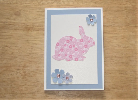 Pink Easter Bunny Card