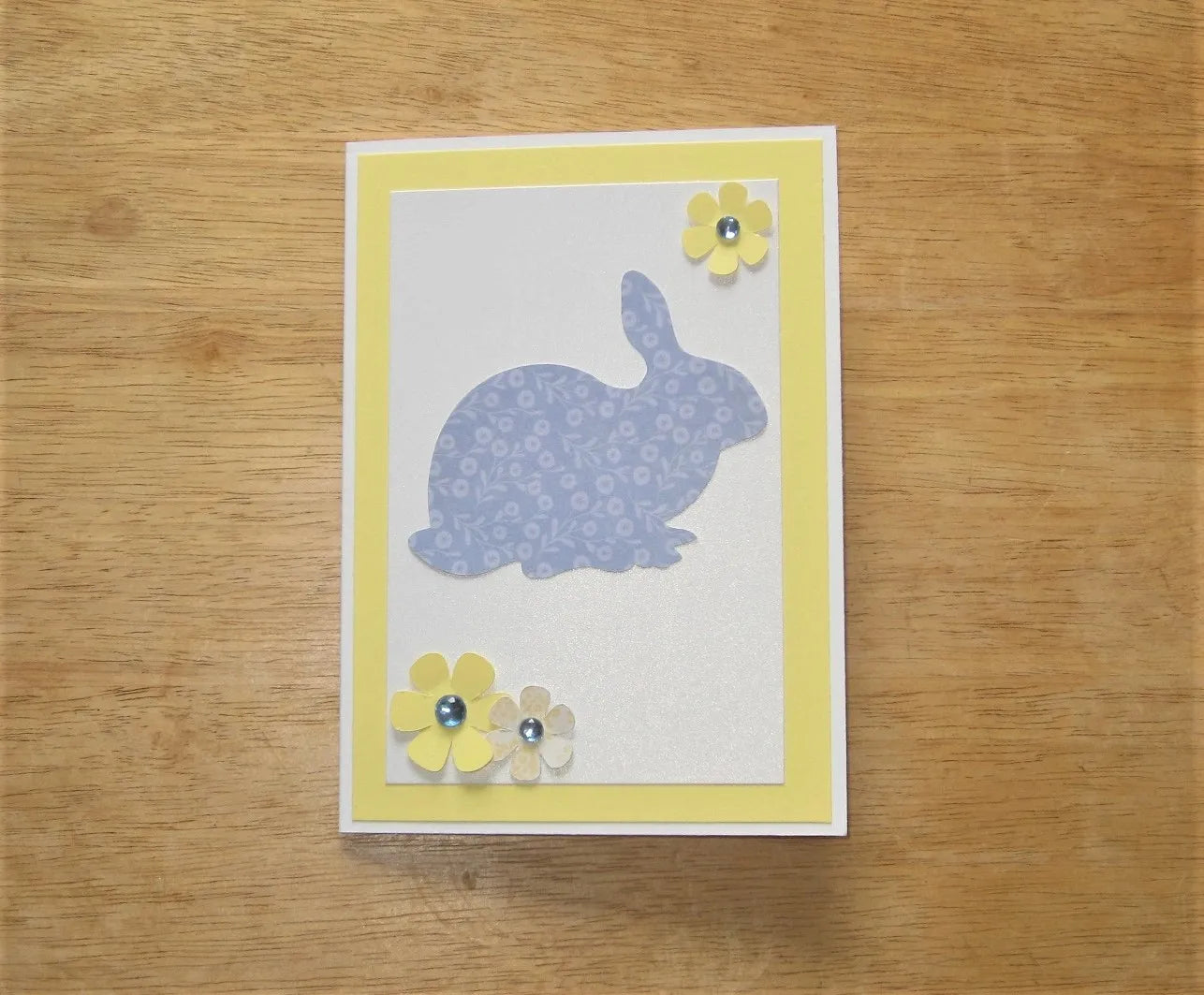 Blue Easter Bunny Card