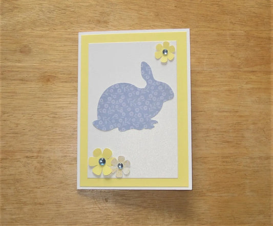 Blue Easter Bunny Card
