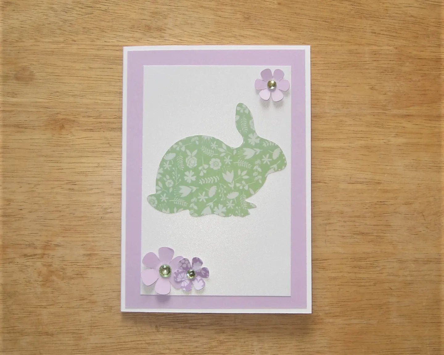 Green Easter Bunny Card