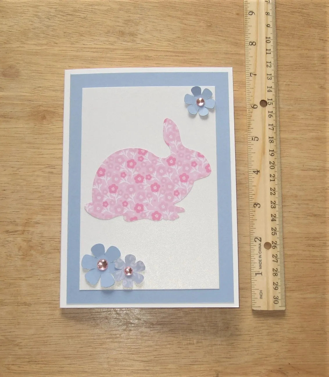 Pink Easter Bunny Card