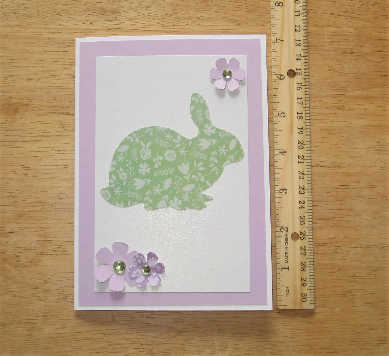 Green Easter Bunny Card