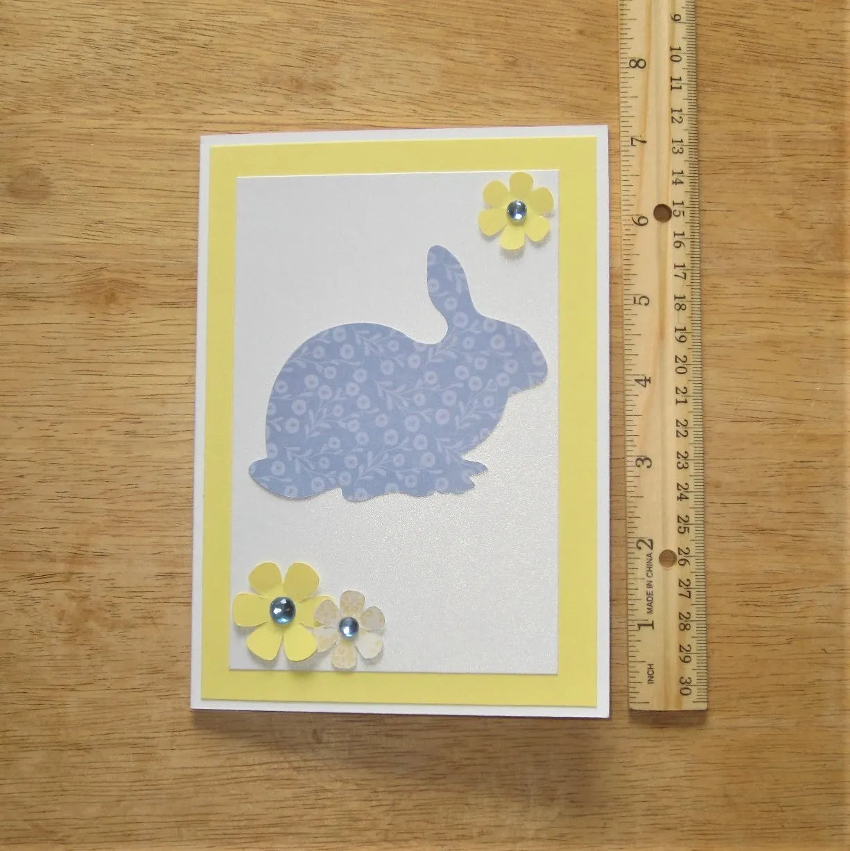 Blue Easter Bunny Card