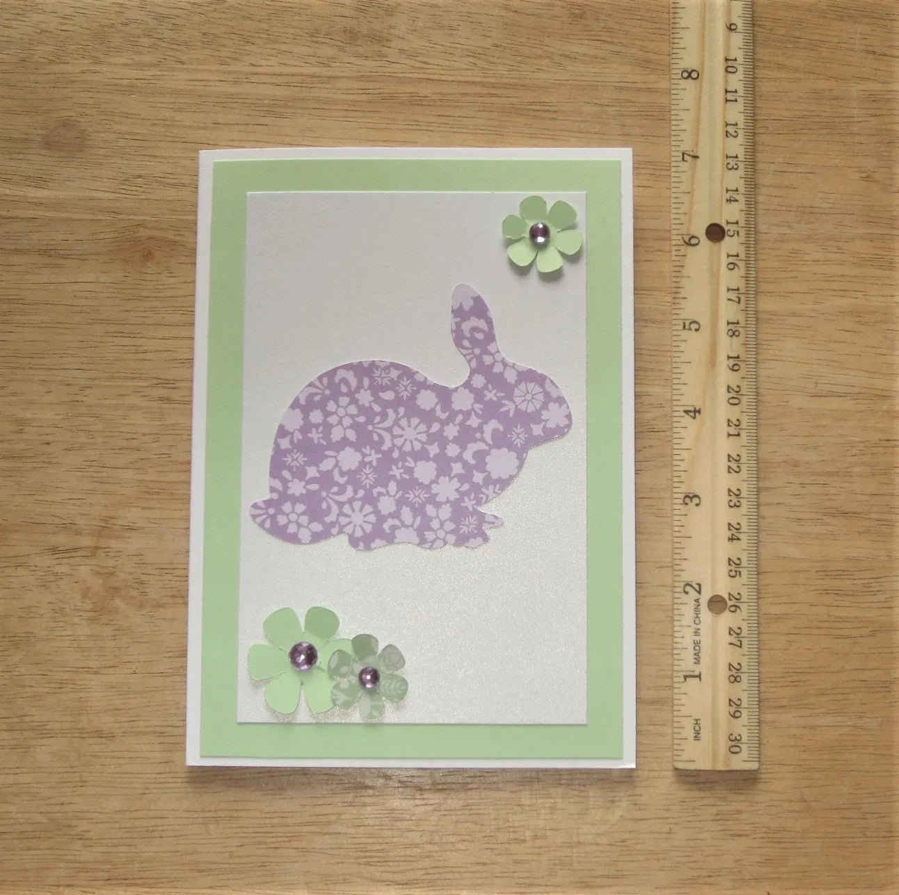 Purple Easter Bunny Card