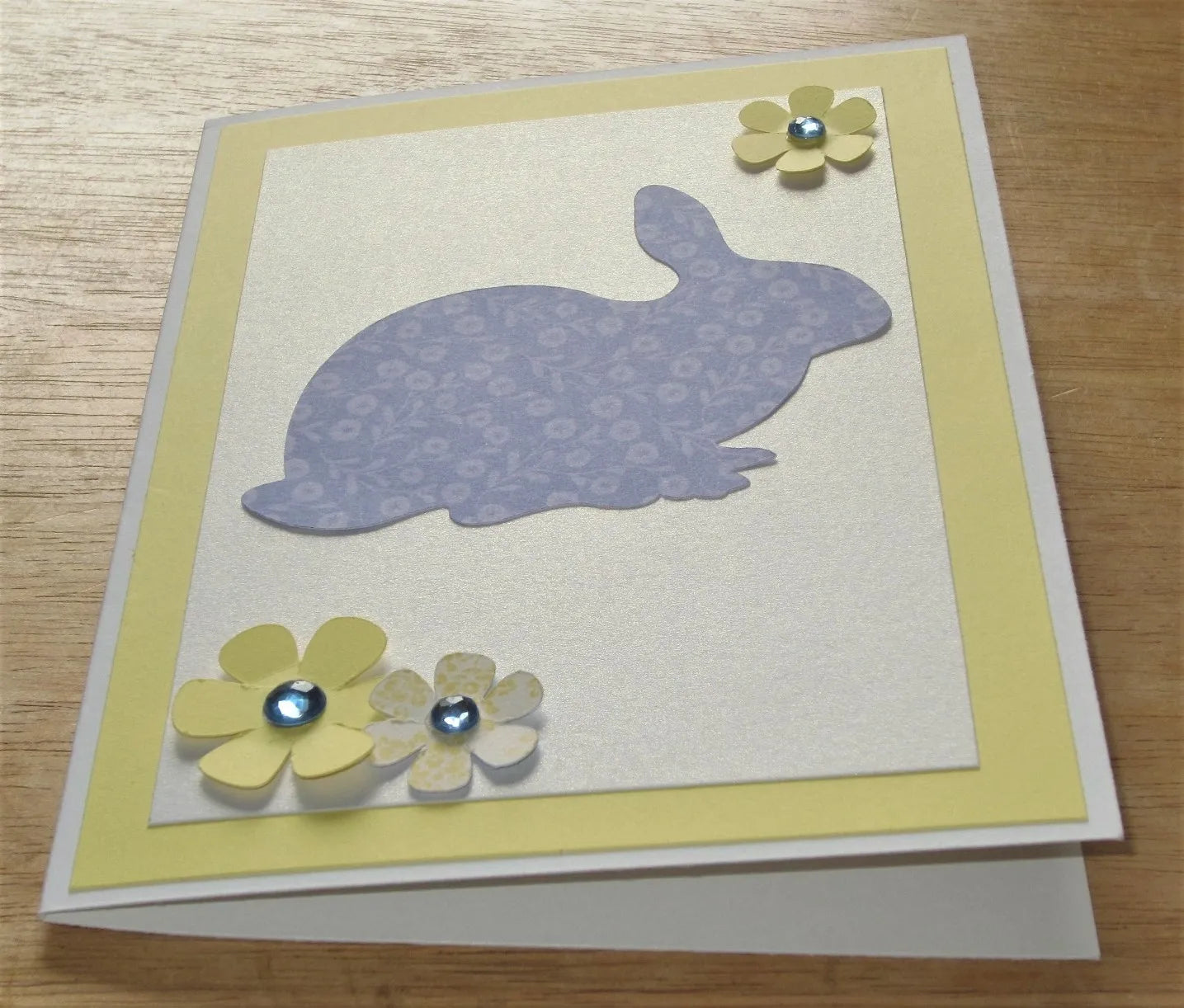 Blue Easter Bunny Card