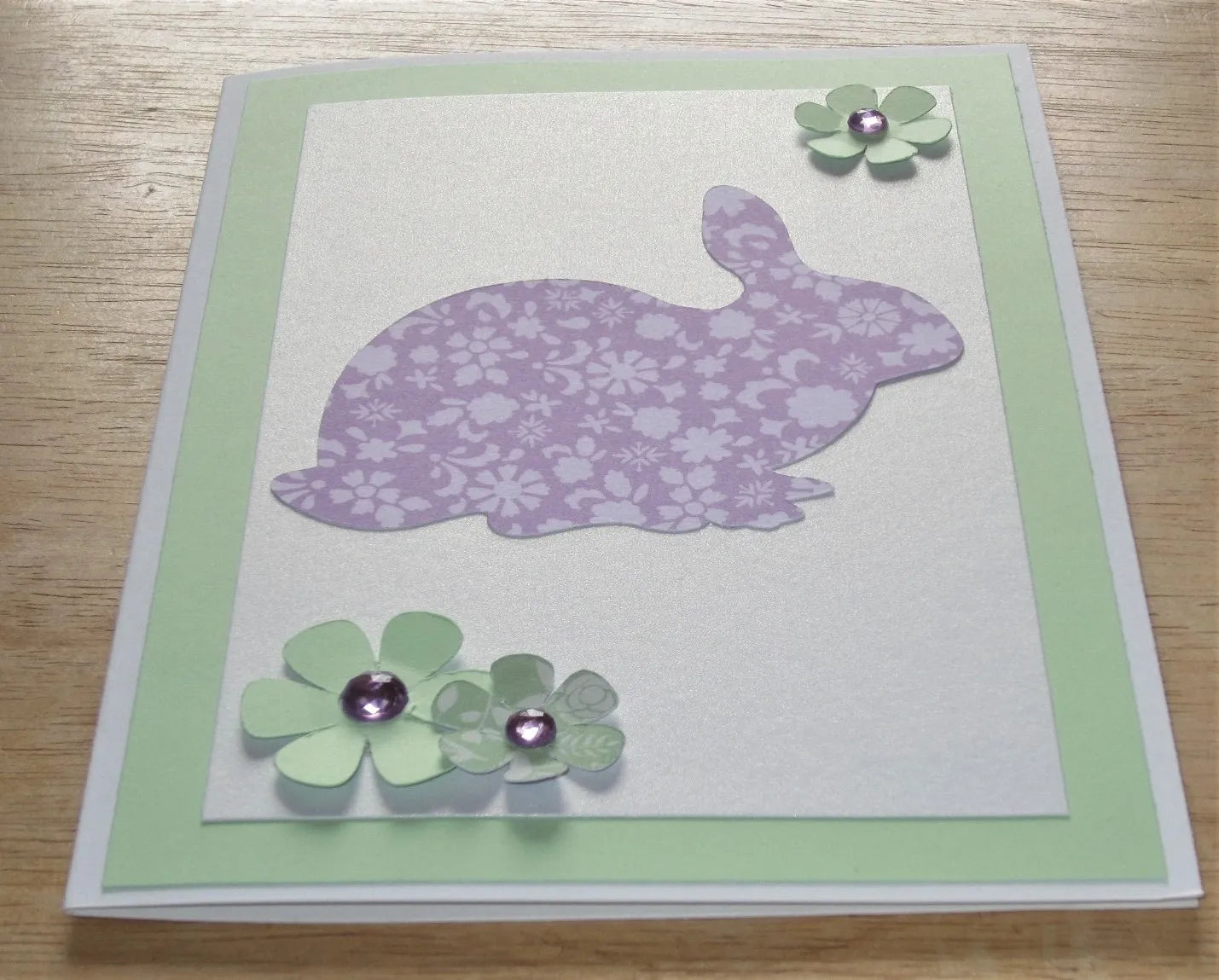 Purple Easter Bunny Card