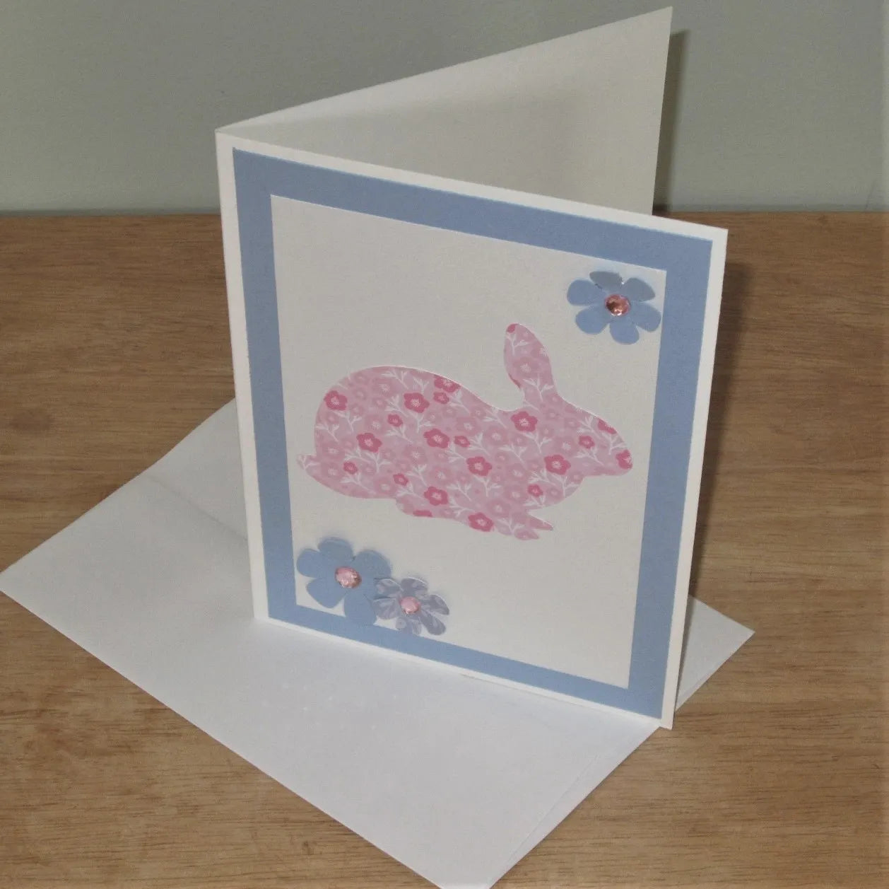 Pink Easter Bunny Card
