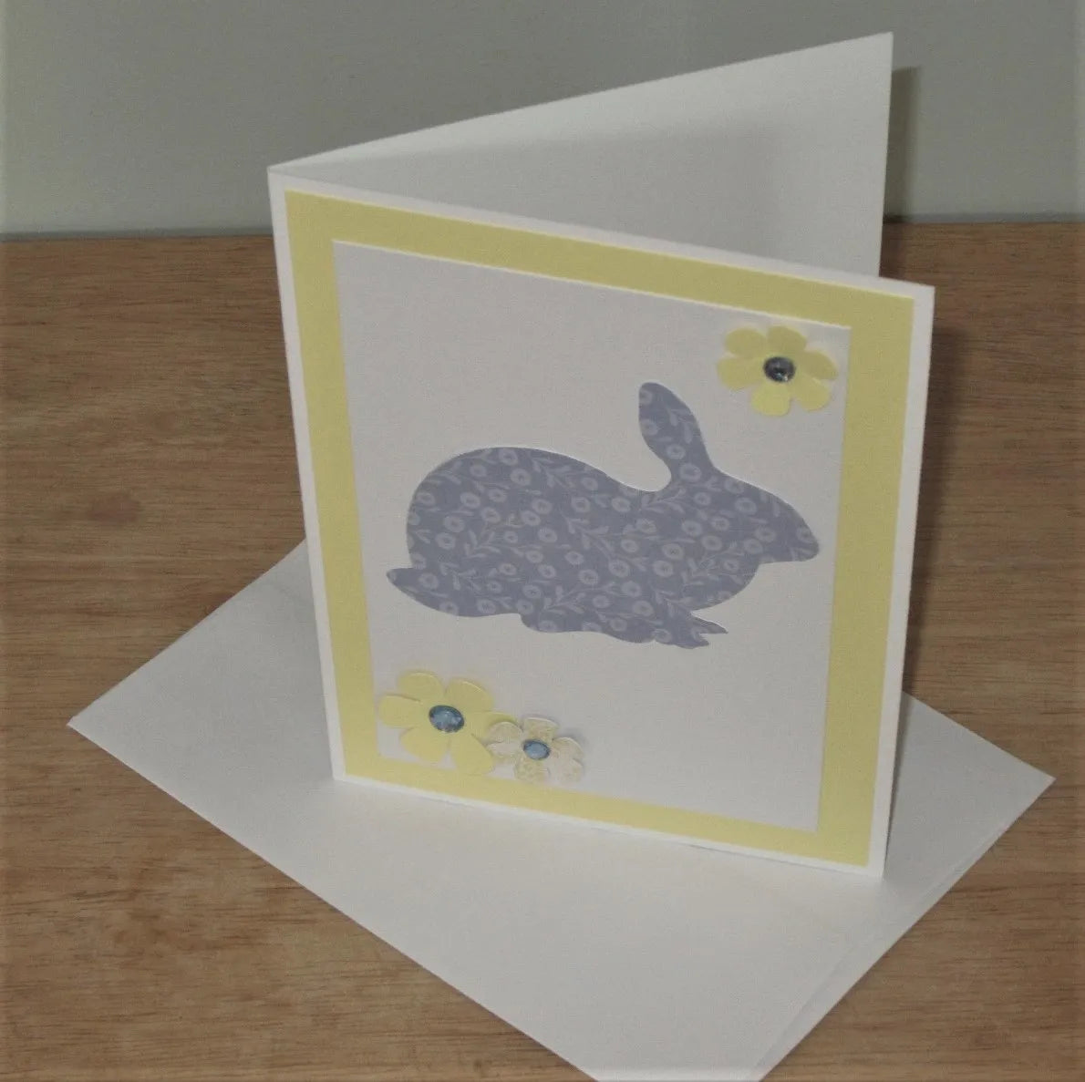 Blue Easter Bunny Card