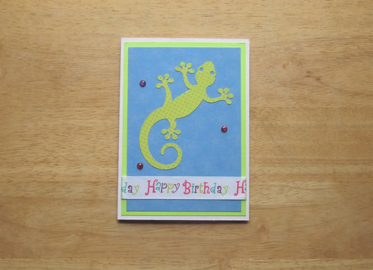Gecko Happy Birthday Card
