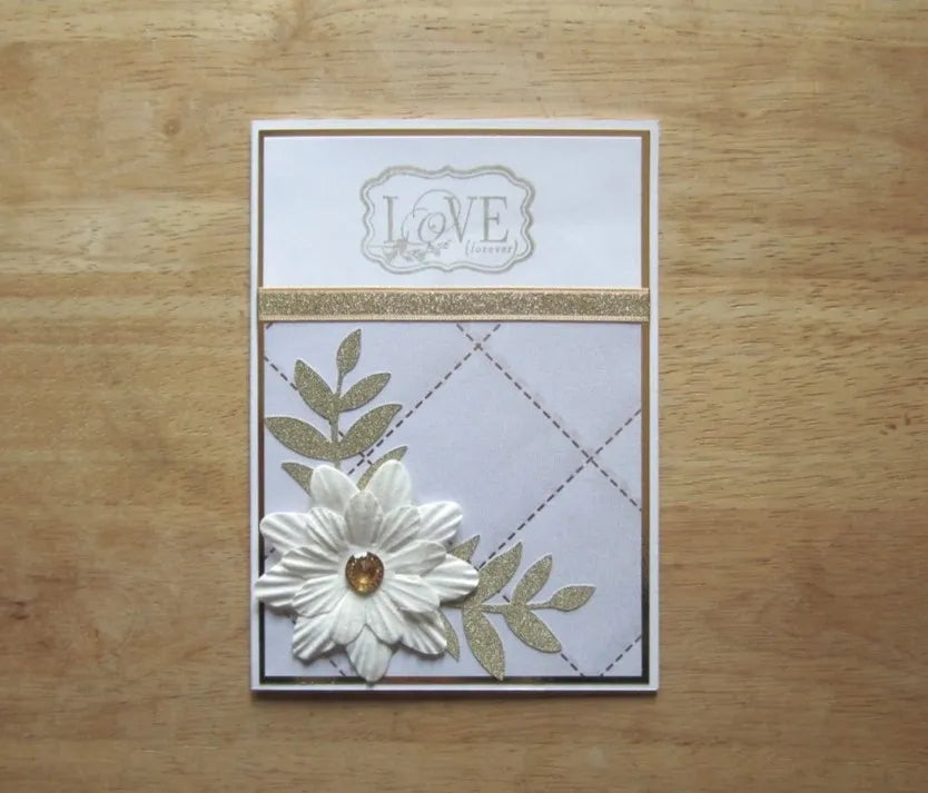 Gold Love Wedding Card