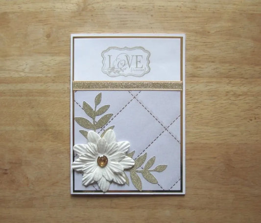 Gold Love Wedding Card