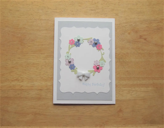 Floral Wreath Birthday Card