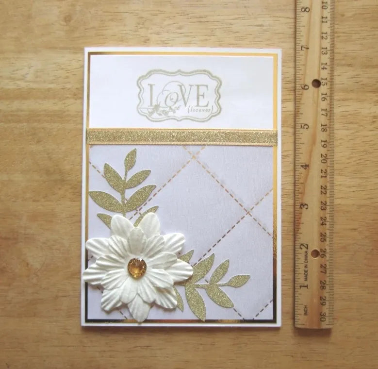 Gold Love Wedding Card