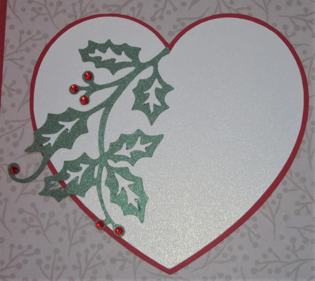 Holly Heart Wedding Card