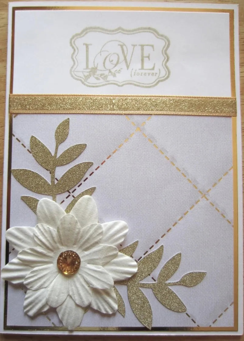 Gold Love Wedding Card