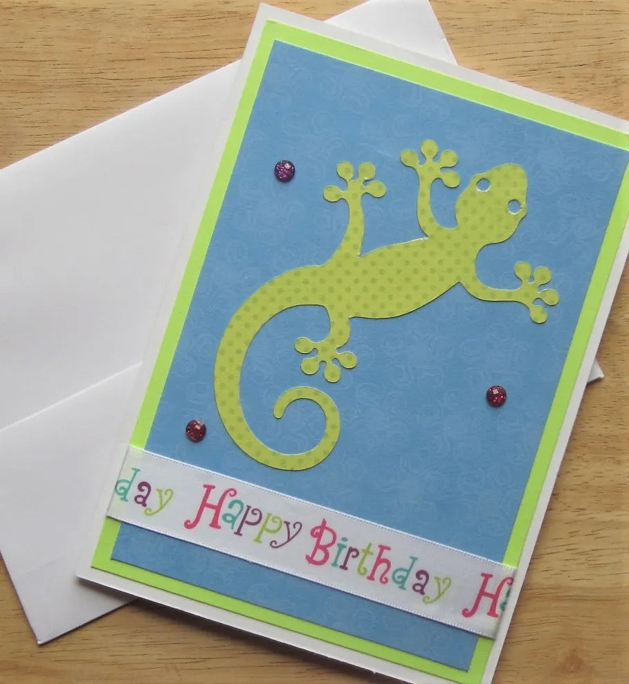 Gecko Happy Birthday Card