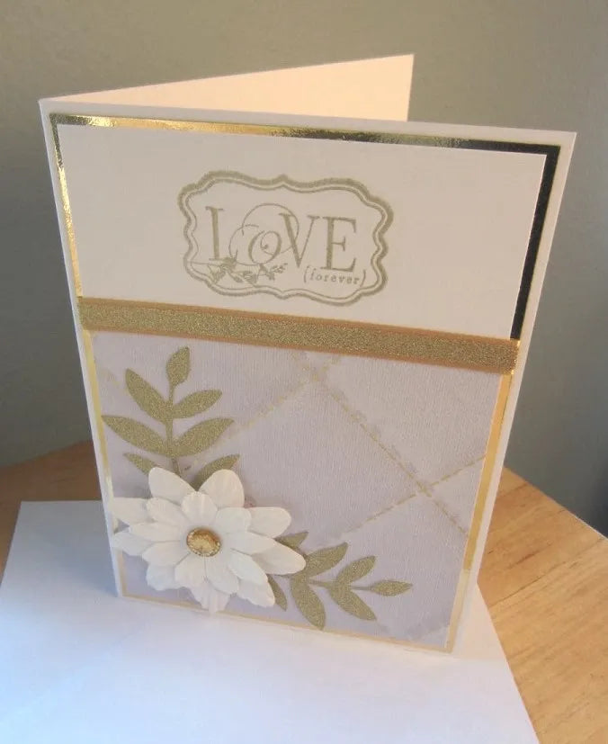 Gold Love Wedding Card
